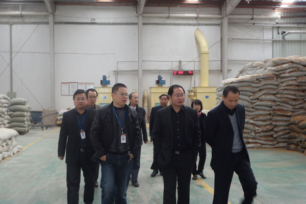严虎总裁在公司库房检查工作